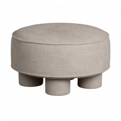 POUF ROUND LEGS NATURAL 